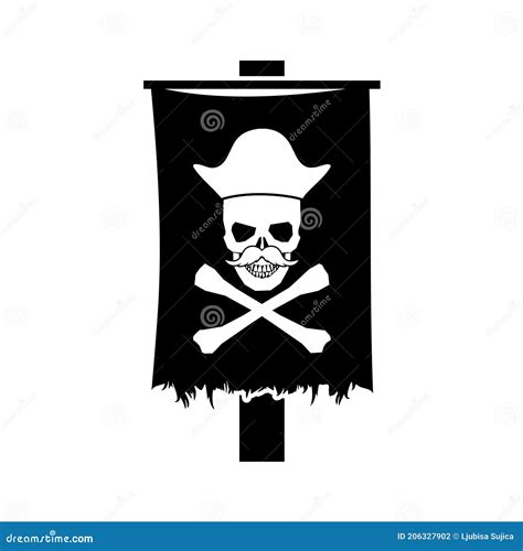 Icono De Marca Pirata Aislado En Fondo Blanco Ilustración Del Vector