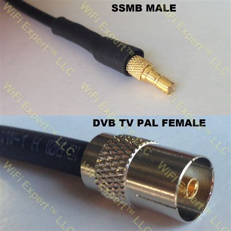 Lmr Ssmb Male To Dvb Tv Pal Female Coaxial Rf Pigtail Cable Rf