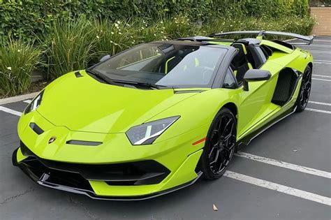 Lime Green Lamborghini Aventador 2022