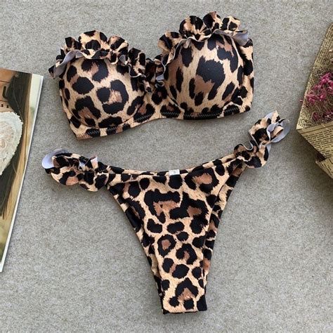 Leoparden Push Up Bikini Tr Gerlos S L Mode Kaufen Auf Ricardo