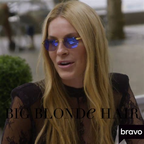 Leah McSweeneys Blue Sunglasses Big Blonde Hair
