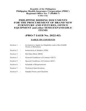 Fillable Online Philippine Bidding Documents Philhealth Gov Ph Fax