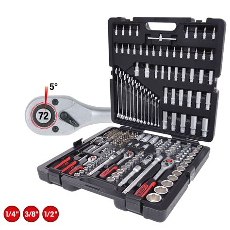 1 4 3 8 1 2 Socket Set 216 Pcs Sets Mixt Sockets Hand Tools