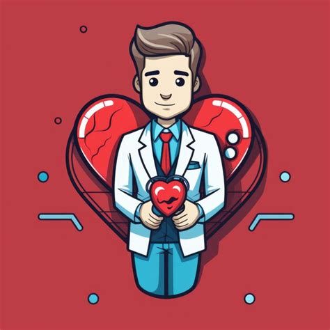 Premium AI Image Cardiologist Mascot For A Company Logo Generative AI