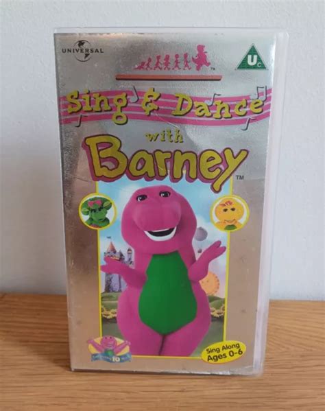 Sing And Dance With Barney Celebrating 10 Years Vhs Tested Silver Coloured Cover £1499