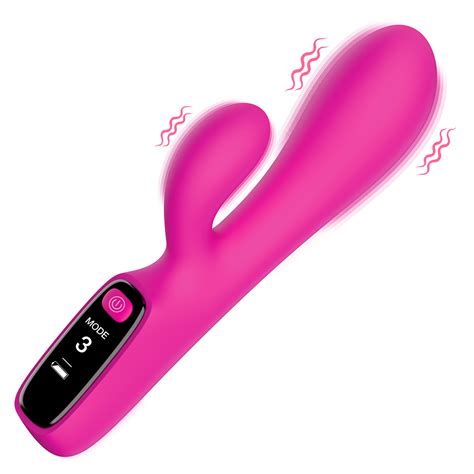 Silicone Rabbit Vibrator With Digital Display Sex Toy Distributing