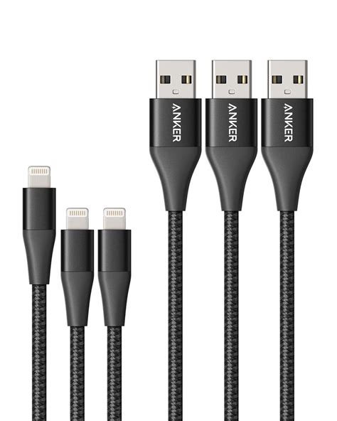 Anker Powerline Ii Lightning Cable Pack Ft Ft Ft Mfi