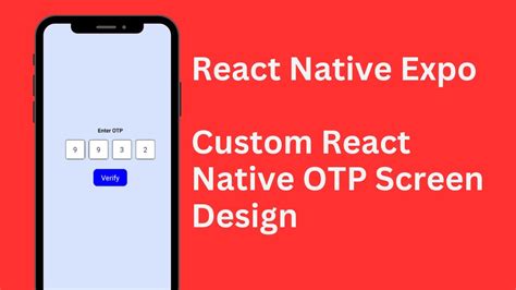 How To Design React Native OTP Enter Screen YouTube