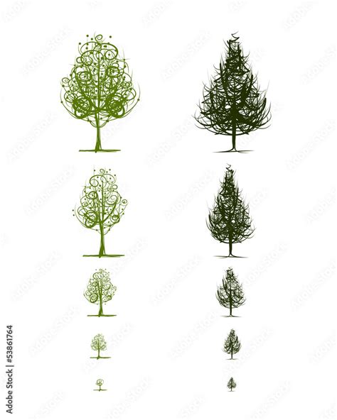 Stages of growing tree for your design Stock Vector | Adobe Stock