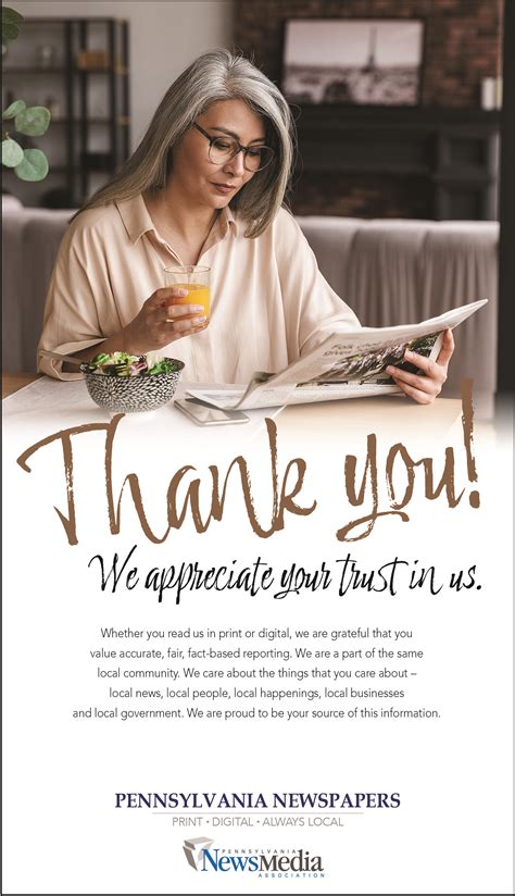 Thank You Readers Ad Campaign Pennsylvania NewsMedia Association