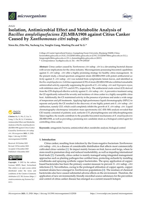 Pdf Isolation Antimicrobial Effect And Metabolite Analysis Of