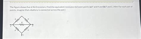 Solved The Figure Shows Five 696Ω ﻿resistors Find The