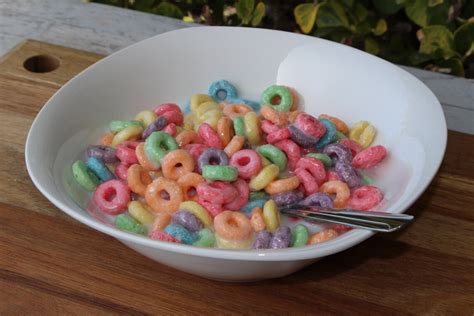 Bowl Of Fruit Loops Cereal In Fake Milk Etsy