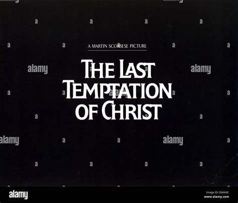 THE LAST TEMPTATION OF CHRIST Stock Photo - Alamy