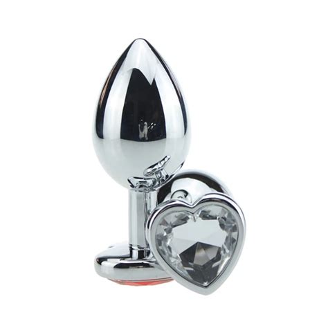 Medium Size Heart Diamond Anal Butt Plug Sex Toys For Men Women Love