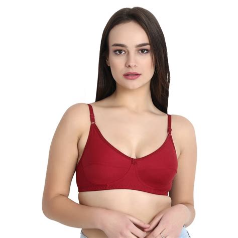 Nylon Non Padded Ladies Maroon Daily Wear Bra Size 34b At Rs 65 Piece