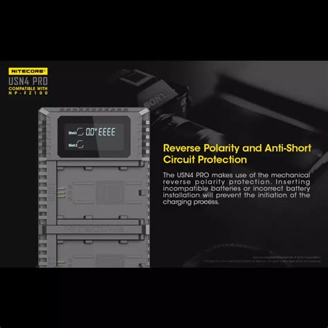 Nitecore USN4 Pro Sony Camera Charger | Nitecore.co.uk