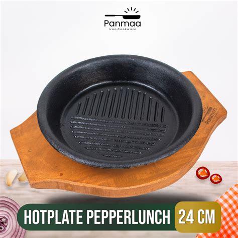 Jual PANMAA Cast Iron Hot Plate Steak Piring Bulat Pepperlunch 24cm Shopee Indonesia