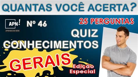 🟡 Quiz De Conhecimentos Gerais Nº 46 Perguntas E Repostas Youtube