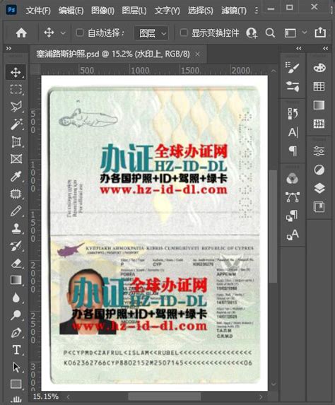 塞浦路斯护照样本cyprus Passport塞浦路斯护照psd模板全球办证网