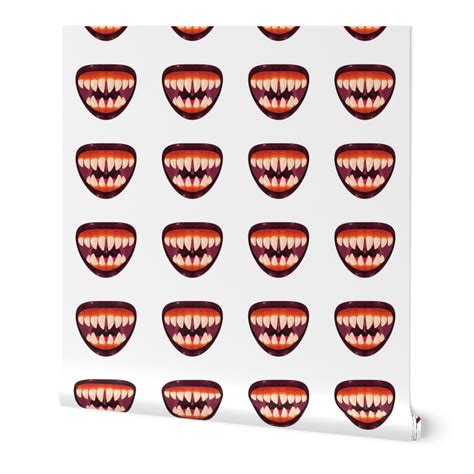 Monster Jaws Wallpaper | Spoonflower