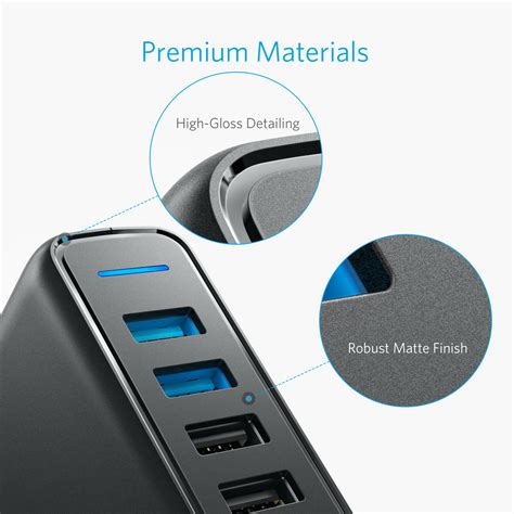 ANKER: PowerPort Speed 5 with 2x Quick Charge 3.0 3A, 3x PowerIQ 2.4A ...