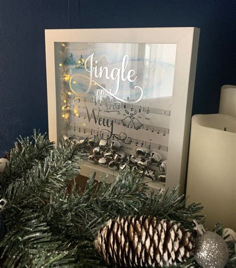 Shadow Box Jingle All The Way With Real Jingle Bells Etsy