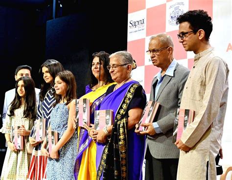 Infosys Co Founder Nr Narayana Murthy With Wife Sudha Murty And Daughter Akshata Murty During