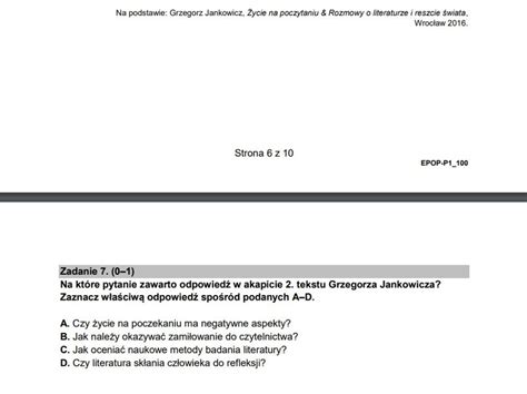 Matura J Zyk Polski Poziom Podstawowy Arkusze Cke Odpowiedzi