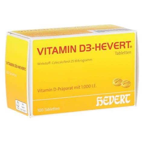 Vitamin D3 Hevert 100 Stk VITAMINA D 3 HEVERT 100 Pz Erbofarma