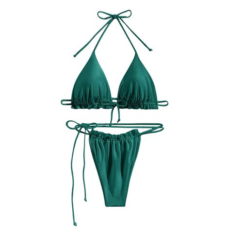 CAIVO Womens Sexy Tassel Bra Sling Mesh PCS Swimsuit Bikini Suit Cozy Beach Vacation Summer