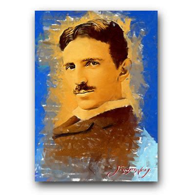 Nikola Tesla 2 Art Card Limited 29 50 Edward Vela Signed Celebrities