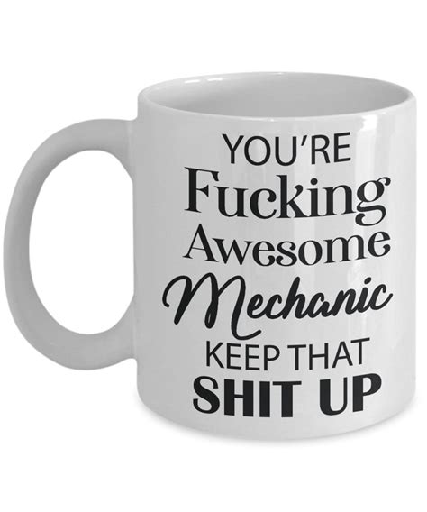 Awesome Mechanic Mug Novelty Funny Mechanic T Mechanic Etsy