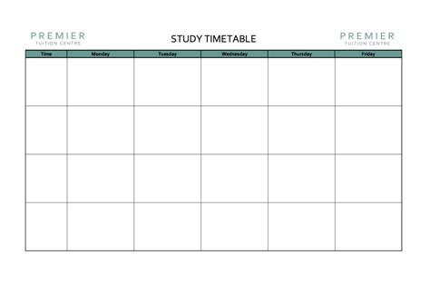 Download Our Free Study Timetable Template For Junior And Leaving Cert