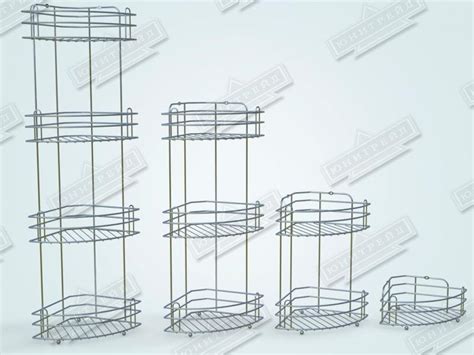 Полка для ванной угловая Универсальная НРТШ1-02 без сверления на ...