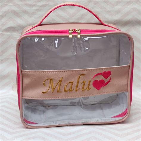 Necessaire Visor Transparente Personalizada Nome Shopee Brasil