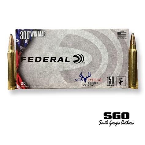 FEDERAL NON TYPICAL WHITETAIL 300 WIN MAG 150 GR SOFT POINT 3150 FPS