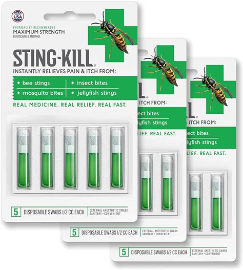 Amazon Sting Kill Disposable Swabs Each Pack Of Health