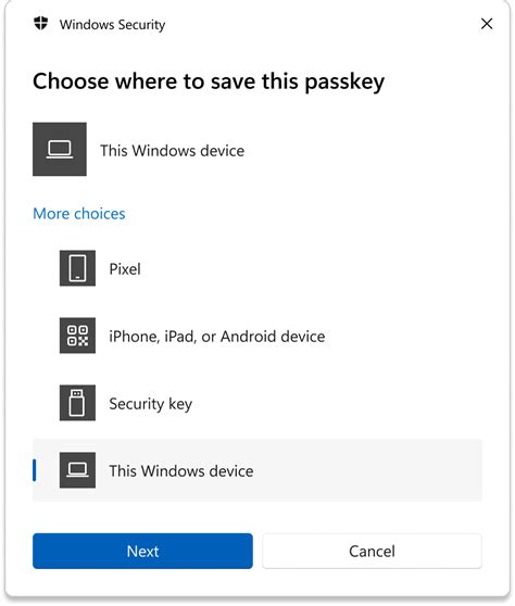 Поддержка ключей доступа в Windows | Microsoft Learn