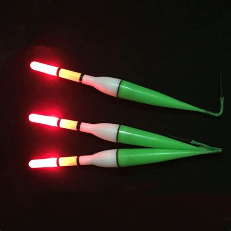 2Pcs 15 CM LED Fishing Float Bobber Electric Float Light Dark Glow