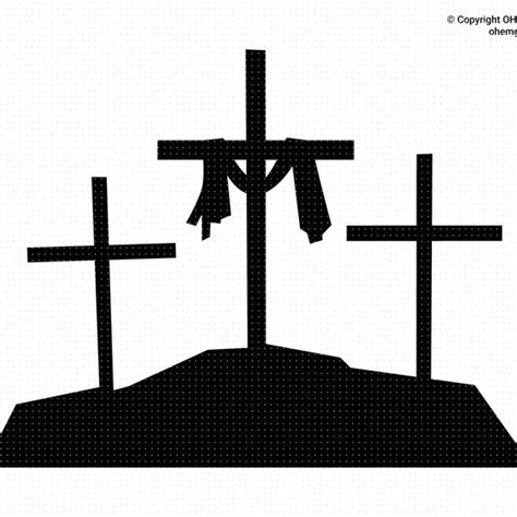 Crosses On A Hill Svg Etsy