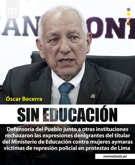 Mano Alzada On Twitter Defensoria Peru Ha Pedido Al Ministro De