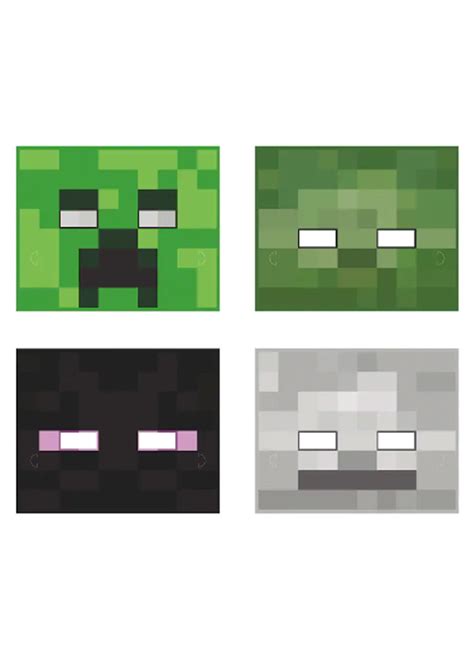 Minecraft Party Masks 8ct Party On