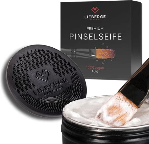 LIEBERGE Premium Pinselseife 40g Hochwertige Pinsel Reinigungsmatte