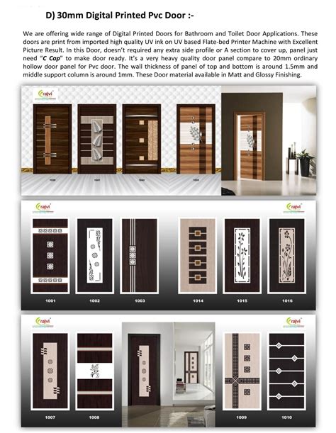 Casement Pvc Doordigital Printed Doors Digital Printing Door Interior