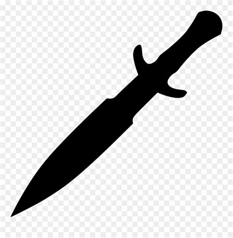 Combat Knife Silhouette Svg