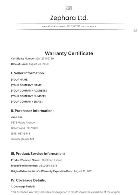 Free Roofing Workmanship Warranty Template Edit Online And Download