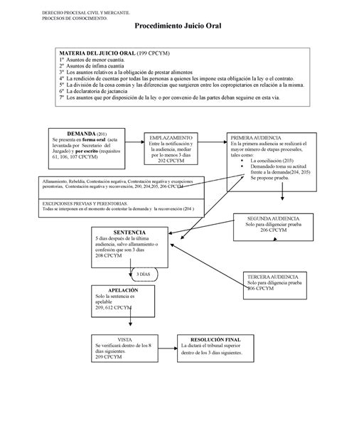 Esquema Juicio Oral 02 Derecho Procesal Civil Y Mercantil Procesos De