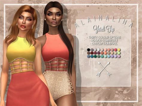 Yareli Top By Alainalina Sims 4 Cc Download