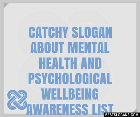 30+ Catchy About Mental Health And Psychological Wellbeing Awareness ...